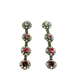 NWT! Women's Charter Club, Pink & Silver Tone Sparkle Dangle Drop Earrings